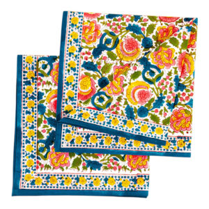 2 serviettes de table en coton Diya