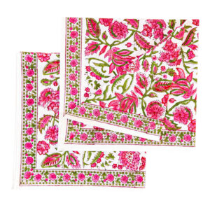 2 serviettes de table en coton Gulabi