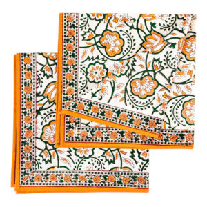 2 serviettes de table en coton Kamala