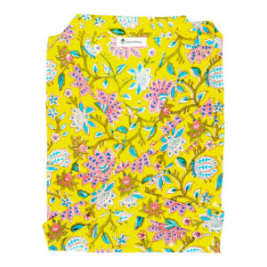 kimono jaune femme plage coton